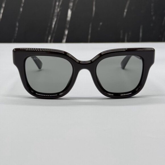 NEW GG1828S 004 GUCCI SHINY SOLID BROWN WOMEN GUCCI SUNGLASSES main image 8